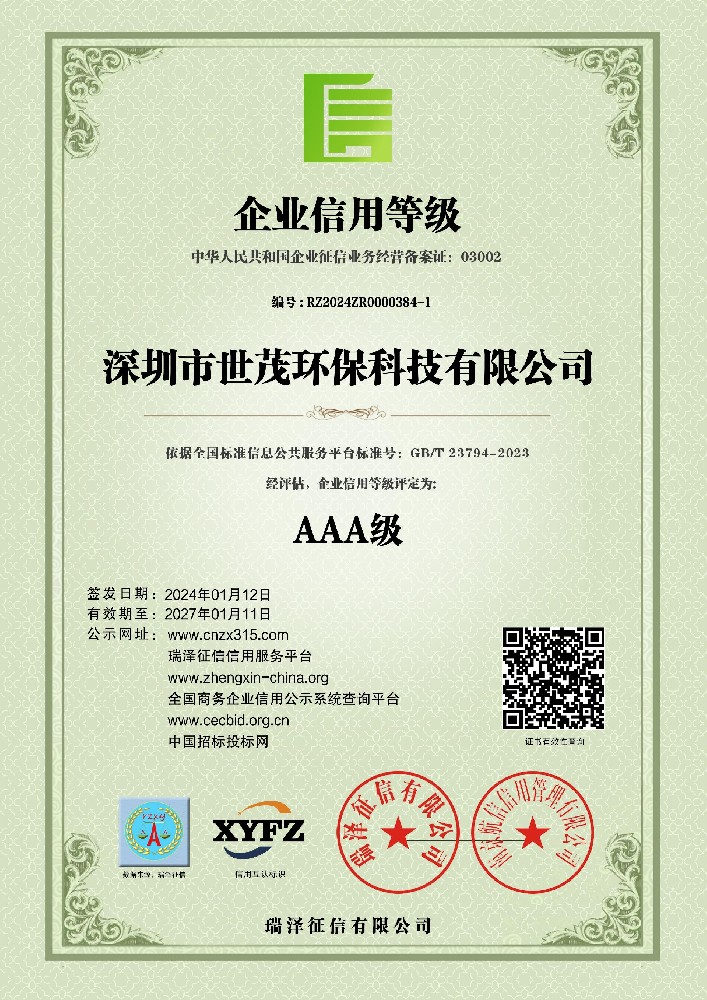AAA级信用单位